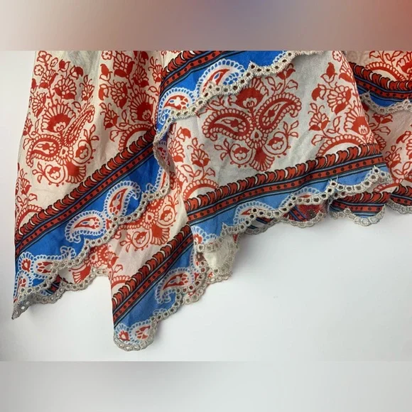 Johnny Was Black and Blue Asymmetrical Tie Front Sundress - Picture 9 of 16